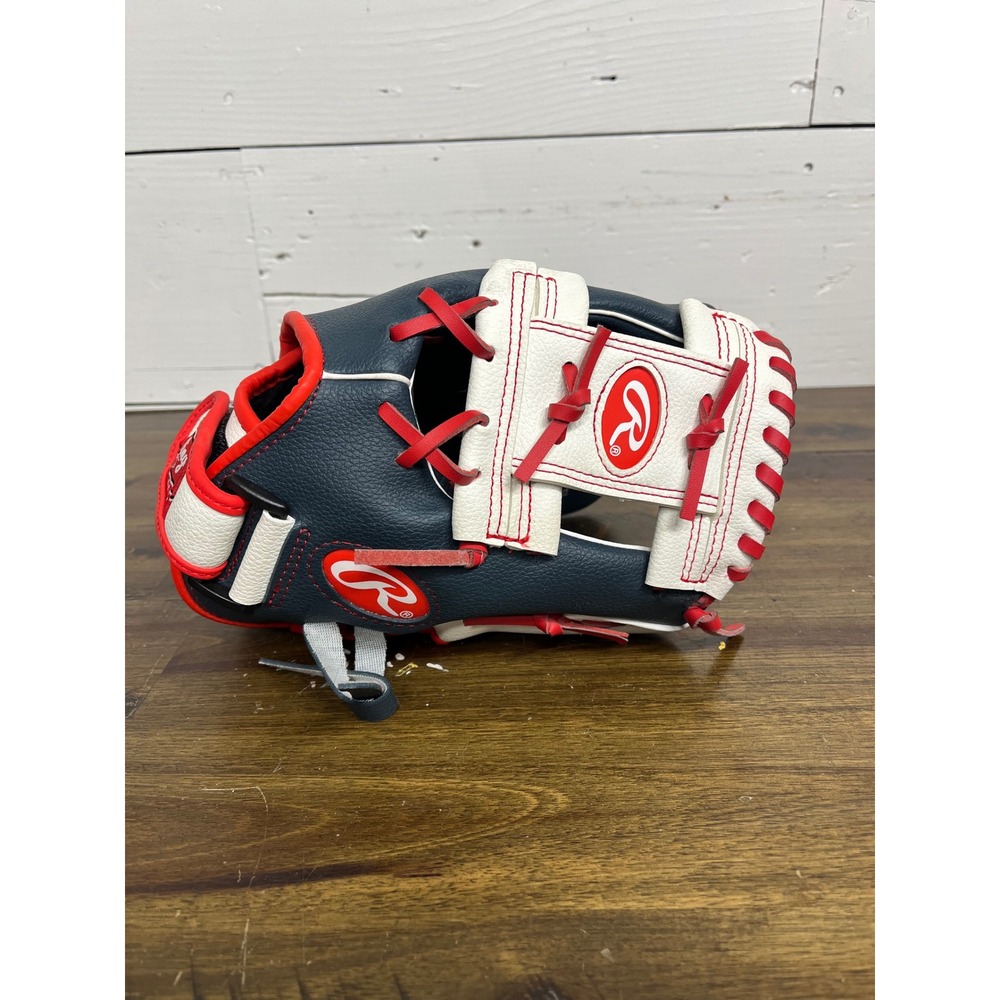 Rawlings Players Series 11 Inch Youth Baseball Glove NavyWhite Red WPL110NWS RHT